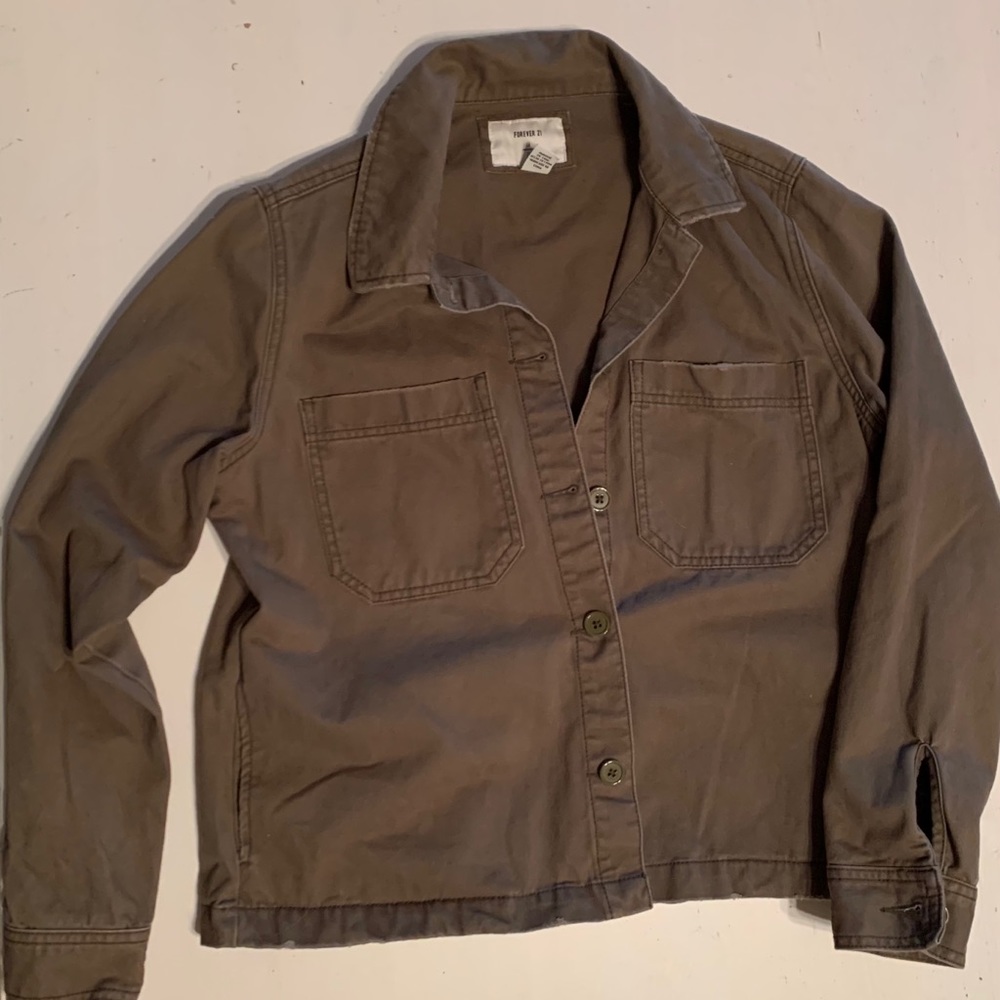 Forever 21 Distressed slightly, soft and comfy!